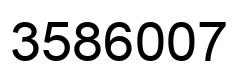 Number 3586007 black image