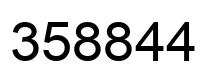 Number 358844 black image