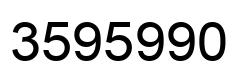 Number 3595990 black image