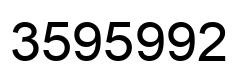 Number 3595992 black image