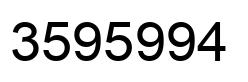 Number 3595994 black image