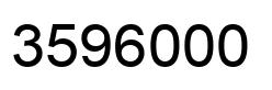 Number 3596000 black image