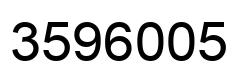 Number 3596005 black image