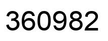 Number 360982 black image