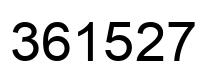 Number 361527 black image
