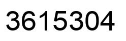 Número 3615304 imagen negro