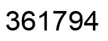 Número 361794 imagen negro
