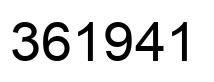 Número 361941 imagen negro
