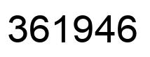Number 361946 black image