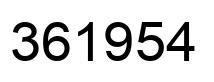Number 361954 black image