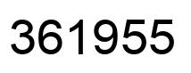 Number 361955 black image