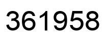 Number 361958 black image