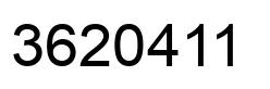 Number 3620411 black image