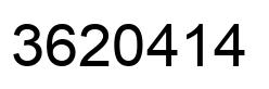 Number 3620414 black image