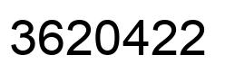 Number 3620422 black image
