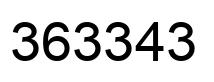 Número 363343 imagen negro