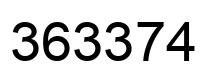 Number 363374 black image