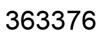 Number 363376 black image