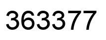 Number 363377 black image