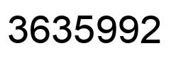 Number 3635992 black image