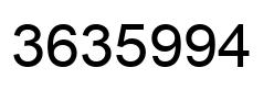 Number 3635994 black image