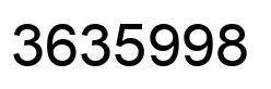 Number 3635998 black image
