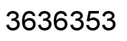 Número 3636353 imagen negro