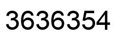 Number 3636354 black image