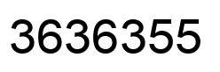 Number 3636355 black image
