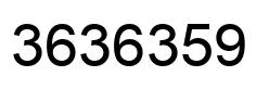 Number 3636359 black image
