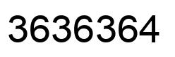 Number 3636364 black image