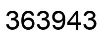 Number 363943 black image