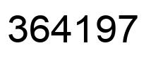 Number 364197 black image