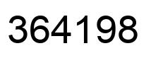 Number 364198 black image