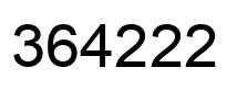 Número 364222 imagen negro