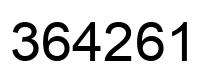 Number 364261 black image