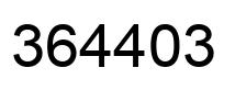 Number 364403 black image