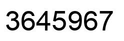 Number 3645967 black image