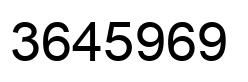 Number 3645969 black image