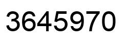 Number 3645970 black image
