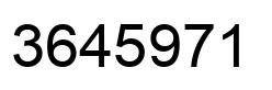 Number 3645971 black image