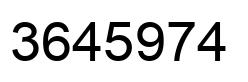 Number 3645974 black image