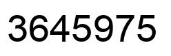 Number 3645975 black image