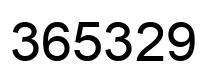 Number 365329 black image