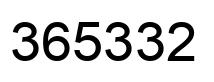Number 365332 black image