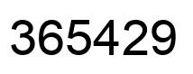 Number 365429 black image
