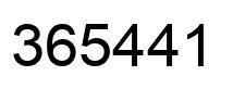 Number 365441 black image