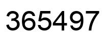 Number 365497 black image