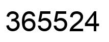 Number 365524 black image