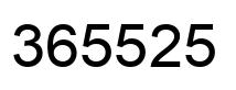 Number 365525 black image